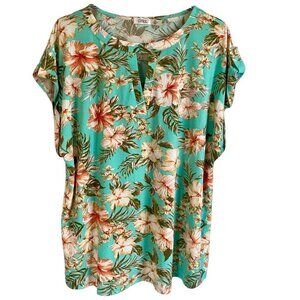 Cure. Women's Short Sleeve Floral Design 2XL NEW